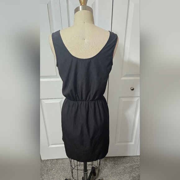Pinky Black Dress, Ruffles On The Chest, Size Small , EUC - Picture 4 of 9